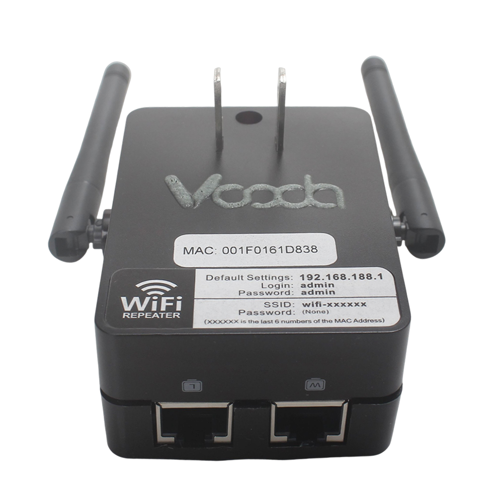 VOODA Secure 300Mbps Wireless-N Repeater, Computer Hardware for Business & Personal Use, Stable WiFi Range Extender for Multiple Devices.