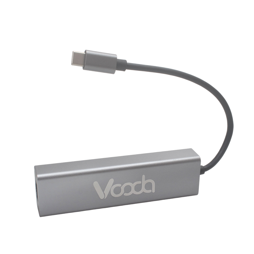 VOODA USB-C Computer Docking Stations - Portable Docking Station for Business Travel, Gigabit Ethernet & 3 USB 3.0 Ports Compatible with MacBook/Laptop/Tablet