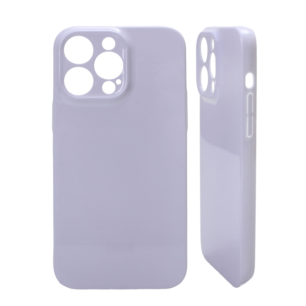 Ranyi IPhone 14 Pro Max phone hard case with full lens protection, light purple minimalist design