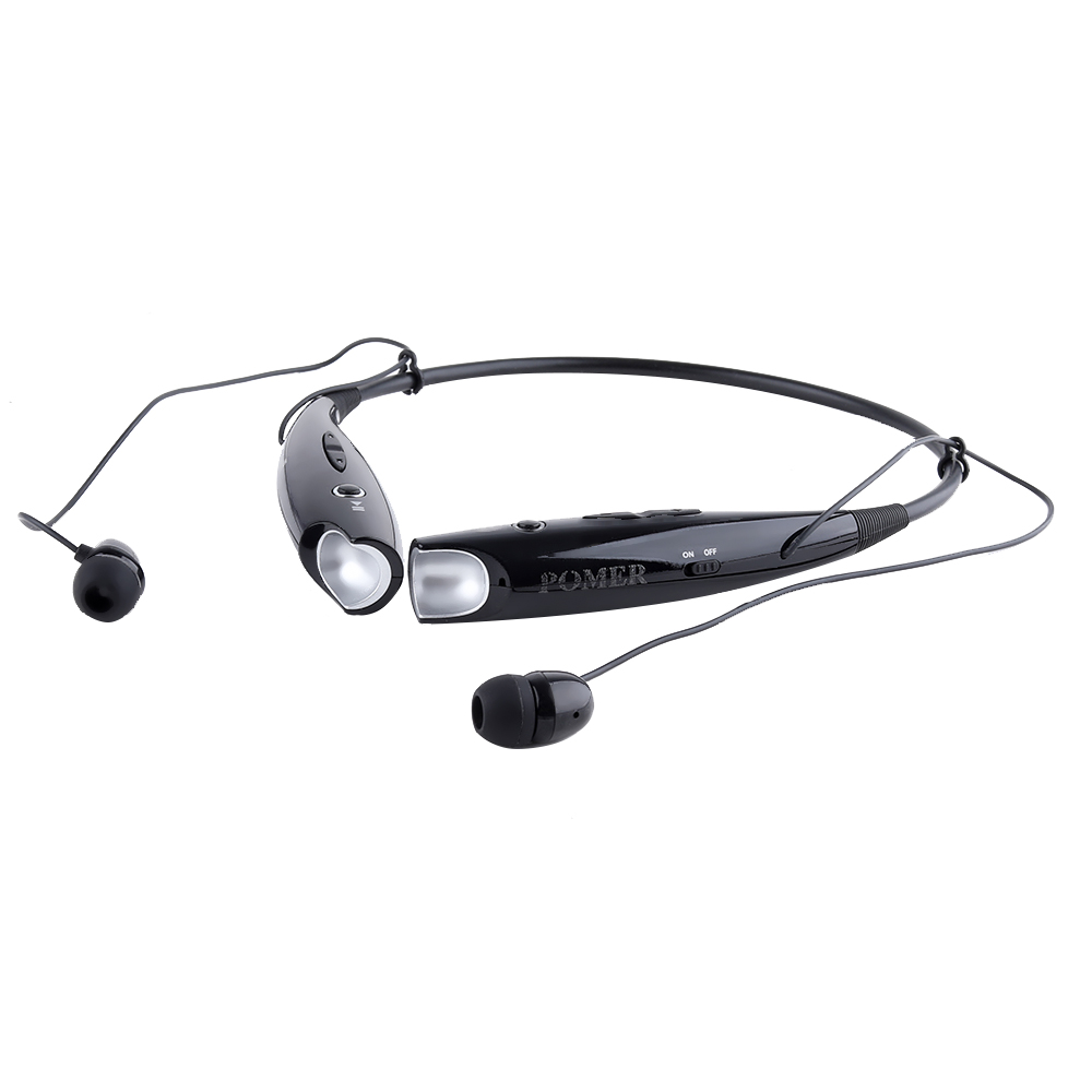 POMER Sport Bluetooth Headphones Wireless, Around the Neck Design with Hi-Fi Stereo Sound, Sweat Resistant In-Ear Earbuds for Jogging, Hiking, and Outdoor Activities