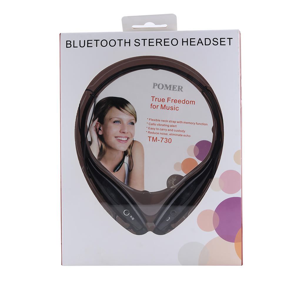 POMER Sport Bluetooth Headphones Wireless, Around the Neck Design with Hi-Fi Stereo Sound, Sweat Resistant In-Ear Earbuds for Jogging, Hiking, and Outdoor Activities