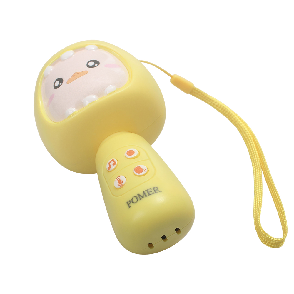 POMER Dinosaur Voice Changer Microphones for Kids, Portable Handheld Singing Toy with Recording Function, Ideal Birthday Gifts for 3-6 Year Old Toddler Boys Girls