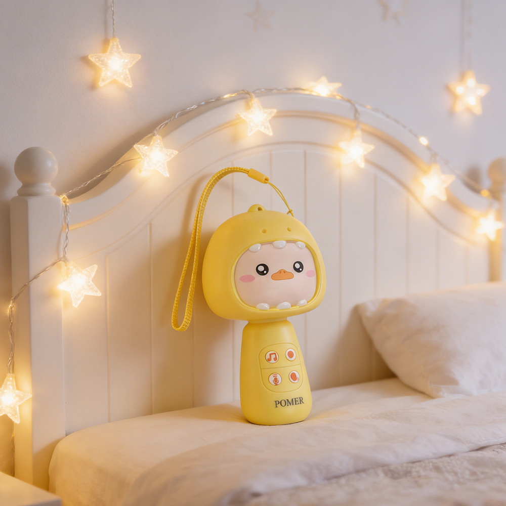 POMER Kids Microphone, Cute Cartoon Animal Design Toddler Microphone for Early Education, Portable Karaoke Mic for Birthday Party, Home & Travel