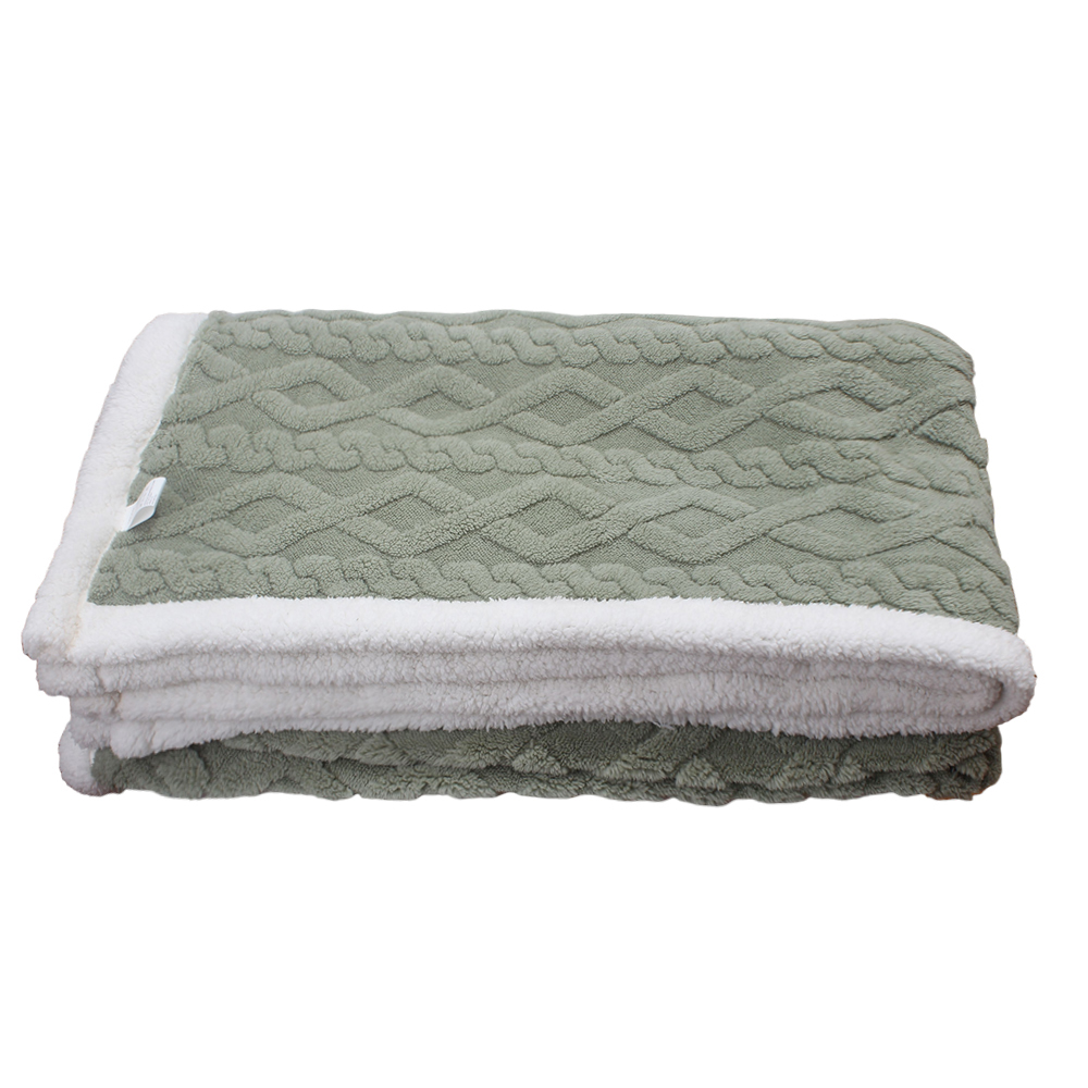 DECMAY Ultra Soft Sherpa Fleece Bed Blankets, Heavyweight Warm Cozy Fuzzy Throw for Cold Weather, Textured Bedding Blanket for Snuggling on Sofa, Nap, Camping or Christmas Gift