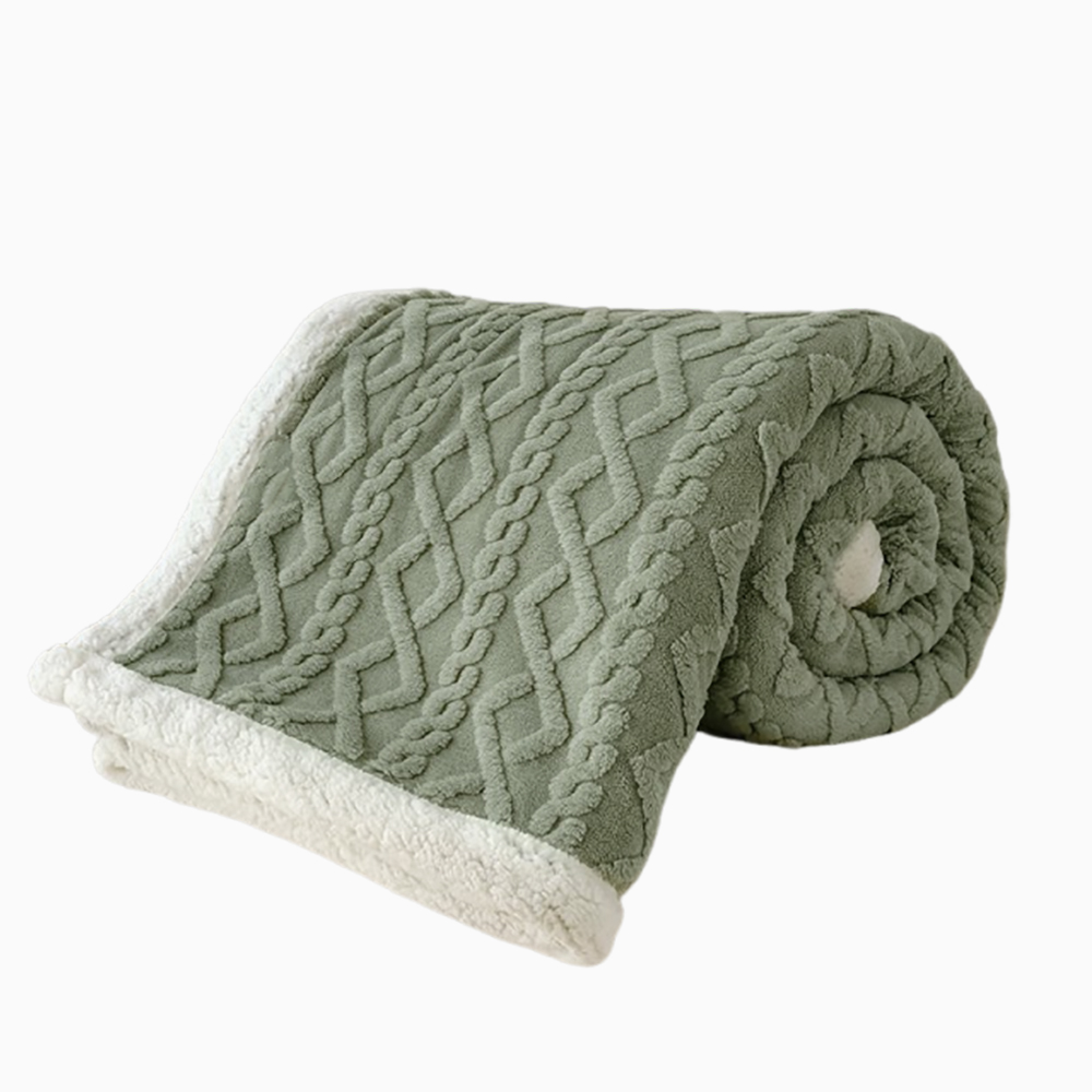 DECMAY Ultra Soft Sherpa Fleece Bed Blankets, Heavyweight Warm Cozy Fuzzy Throw for Cold Weather, Textured Bedding Blanket for Snuggling on Sofa, Nap, Camping or Christmas Gift