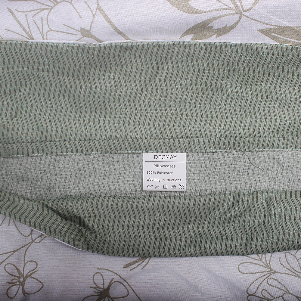 DECMAY 25"x35" Botanical Pattern Pillowcases Standard Size, Soft Floral Pillow Covers with Envelope Closure, Perfect Housewarming Gift for New Home and Bedroom