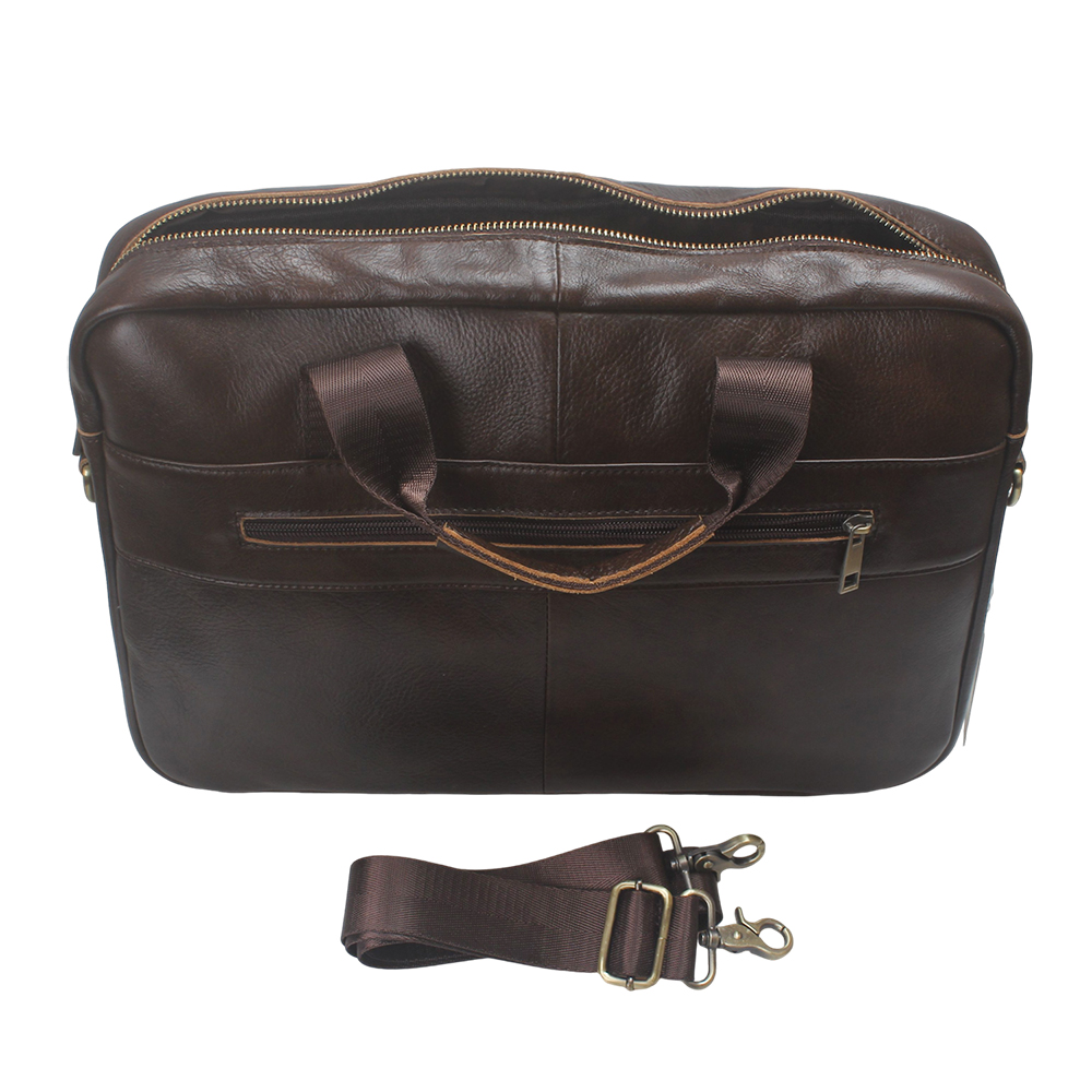 BAIGIO Men's Leather Briefcases, Vintage Cowhide Business Laptop Tote Bag, Large Capacity Attache Case for Office Professionals, Ideal Gift for Men in Business Meetings and Daily Commute
