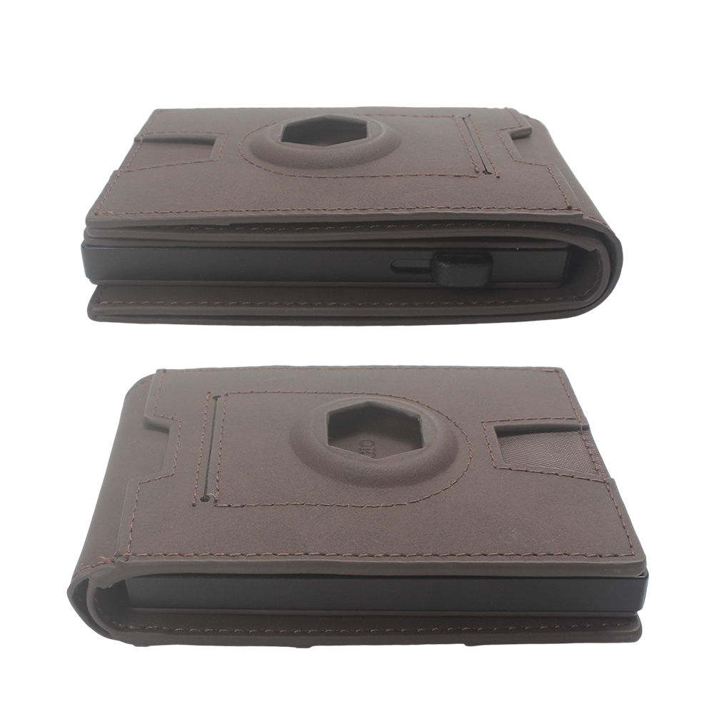 BAIGIO Minimalist Bifold Wallet, Slim Wallets including card holders with Integrated AirTag Slot, Stylish Credit Card Organizer for Office and Commuting