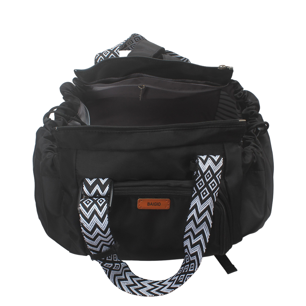 BAIGIO Durable Travel bags Sport Gym Bag, Large Tote with Drawstring Sides for Fitness, Swimming and Sports, Essential Carry-on Bag for Vacation