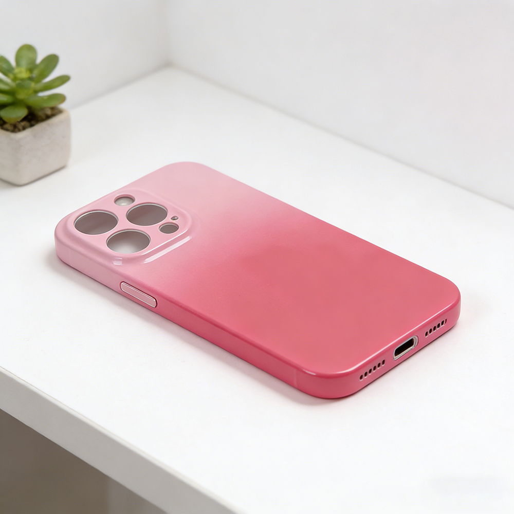 Mheijo iPhone 16 Pro Case Shockproof, Full Body Gradient Pink Protective Cases for smartphones, Durable Anti-Scratch Slim Cover for Travel and Outdoor Adventures