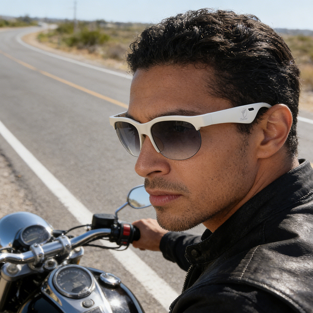 TheElves MG100 Smartglasses with Bluetooth Open Ear Audio, Built-in Mic & Speakers, UVA/UVB Protection Polarized Sunglasses for Cycling, Running, and Outdoor Sports