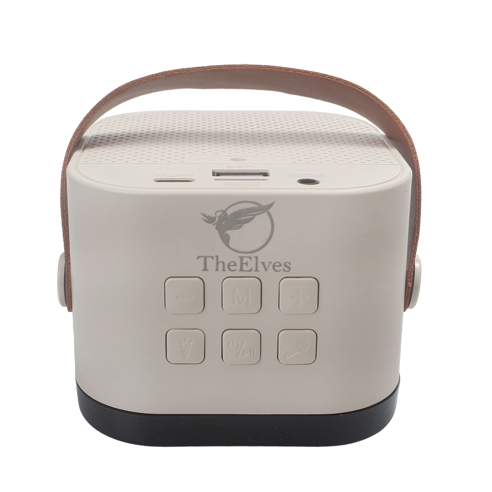 TheElves Portable Bluetooth Loudspeakers with Leather Handle, Mini Wireless Speaker for Outdoor Camping, Picnic, and Travel, Retro Rechargeable Soundbox.