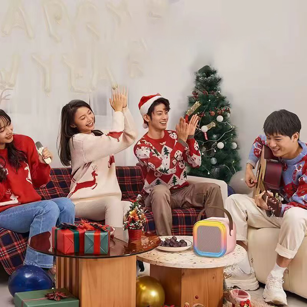 TheElves Portable Bluetooth Loudspeakers with Leather Handle, Mini Wireless Speaker for Outdoor Camping, Picnic, and Travel, Retro Rechargeable Soundbox.