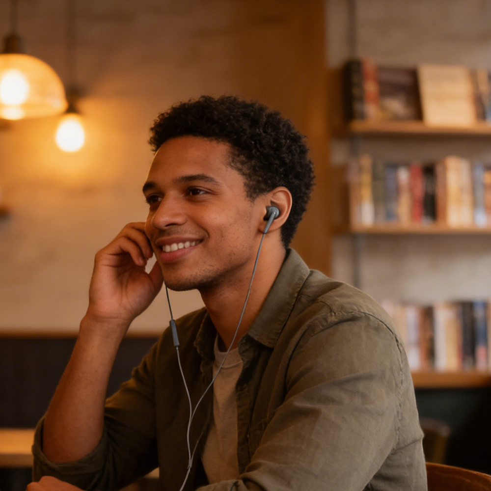 Yaoccess Wired Earphones for Cellular Telephones, with Microphone and Portable Storage Case, Noise Isolating In-Ear Headphones for Commuting, Office, and Daily