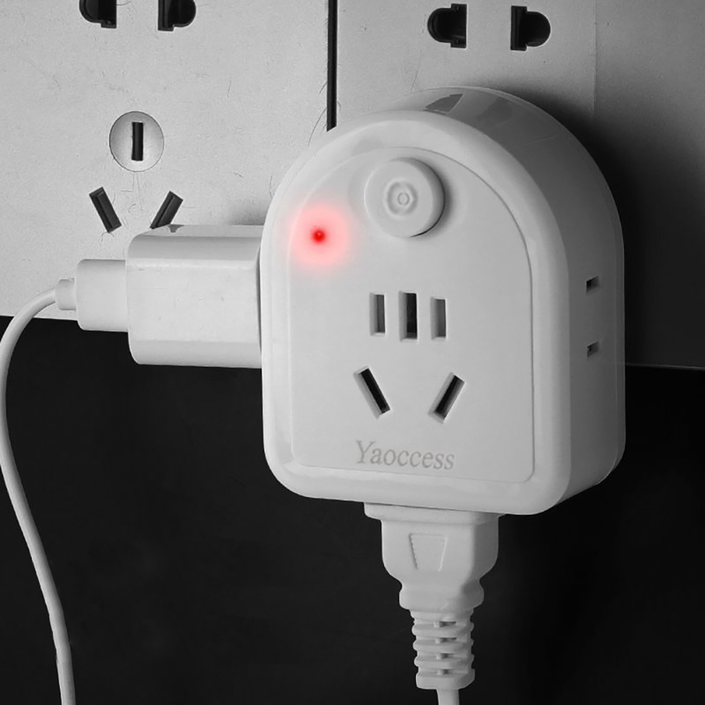 Yaoccess Multi-Outlet Adapter plugs with On/Off Power Switch, Space-Saving Wall Plug Extender for Home and Office, Compact Electrical Socket Converter for Bedroom, Kitchen and Dorm