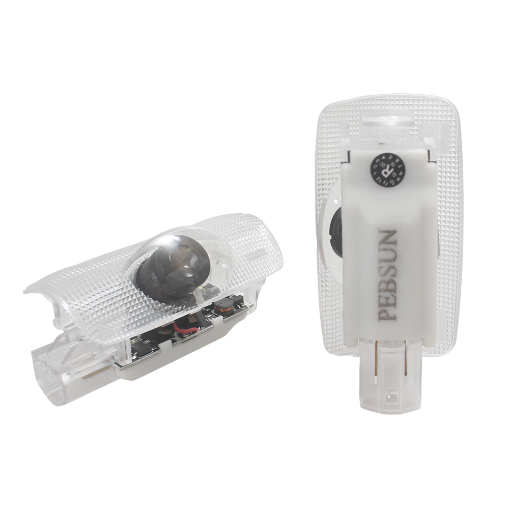 PEBSUN LED Car Door Logo Projector Lights for vehicles, Plug and Play Welcome Ghost Shadow Puddle Light for Car Door Entry and Night Safety