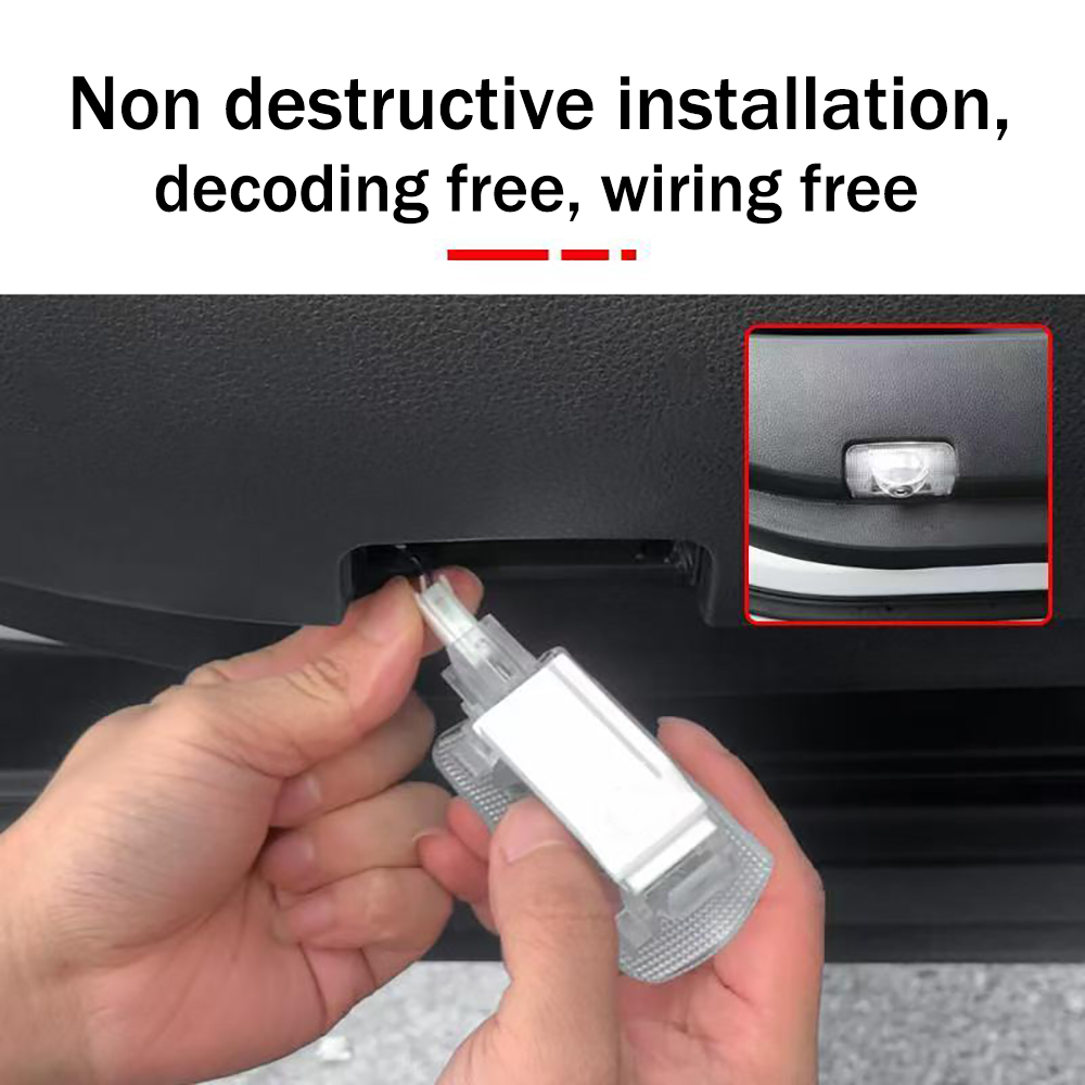 PEBSUN LED Car Door Logo Projector Lights for vehicles, Plug and Play Welcome Ghost Shadow Puddle Light for Car Door Entry and Night Safety