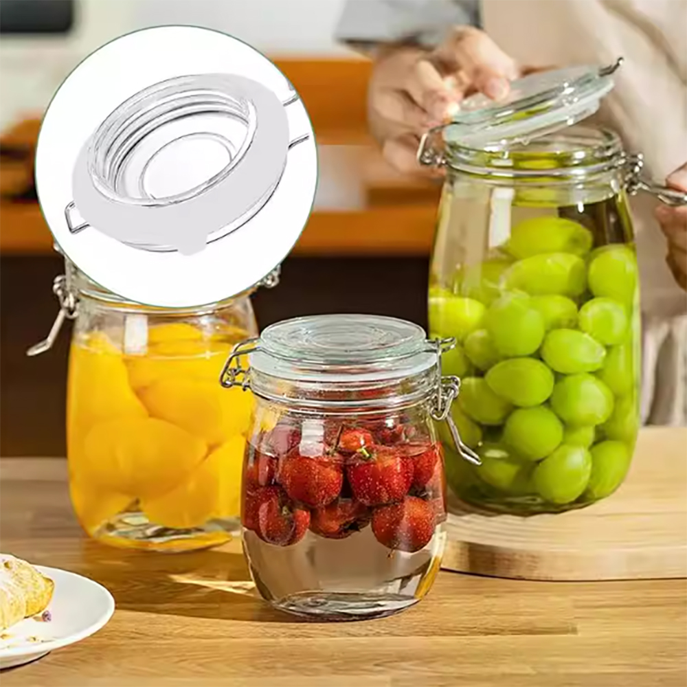 Umbrotiger Rubber Seals for Jars - 3.75Inch Airtight Replacement Gaskets for Mason Jar Lids, Food-Safe Silicone Seals for Canning, Pickling, Jam & Jelly Preservation (Set of 2)