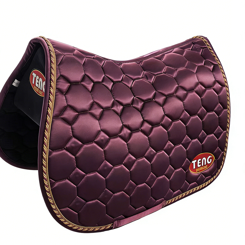 TENG Breathable English Saddle Pad with Moisture-Wicking Lining, Shock-Absorbing Pads for Horse Saddles for Daily Training, Schooling, and Equestrian Exercise