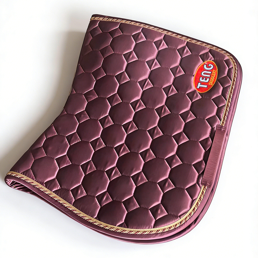 TENG Breathable English Saddle Pad with Moisture-Wicking Lining, Shock-Absorbing Pads for Horse Saddles for Daily Training, Schooling, and Equestrian Exercise