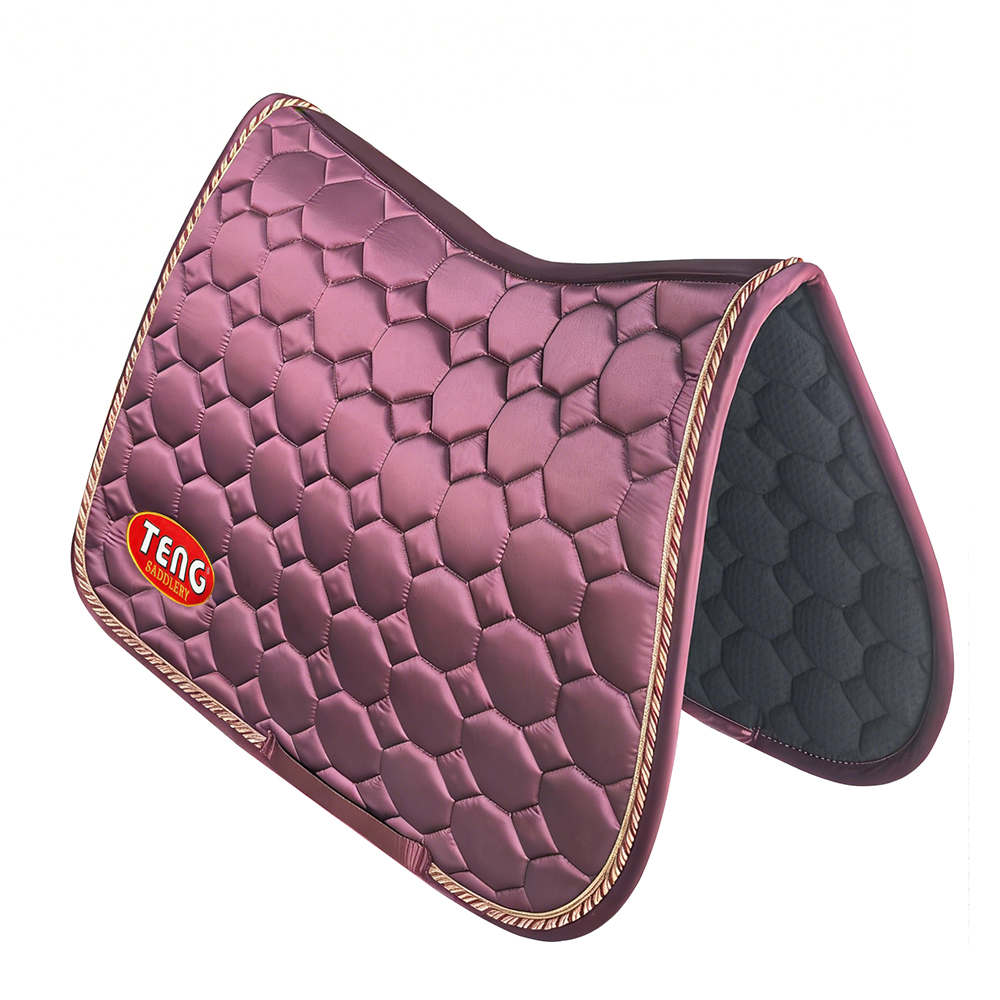 TENG Breathable English Saddle Pad with Moisture-Wicking Lining, Shock-Absorbing Pads for Horse Saddles for Daily Training, Schooling, and Equestrian Exercise