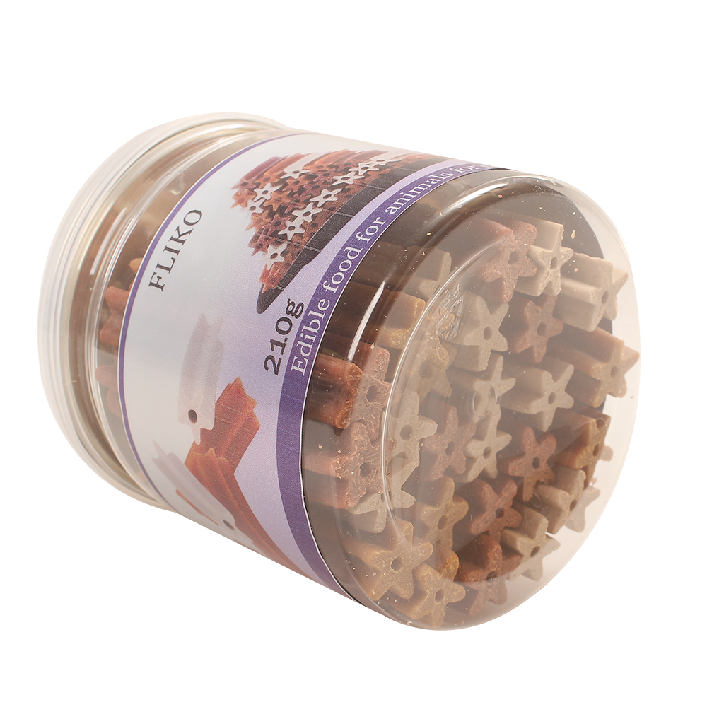 FLIKO Star-Shaped Dog Dental Chews, Edible food for animals for chewing and Teeth Cleaning, Grain-Free Pet Treats for Fresh Breath, Ideal for Daily Oral Hygiene at Home.