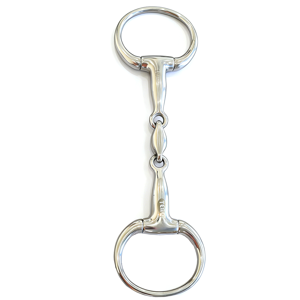 TENG Durable Stainless Steel Bits for Animals, Comfortable Jointed Loose Ring Snaffle Bit for Horse Equestrian Training & Daily Riding