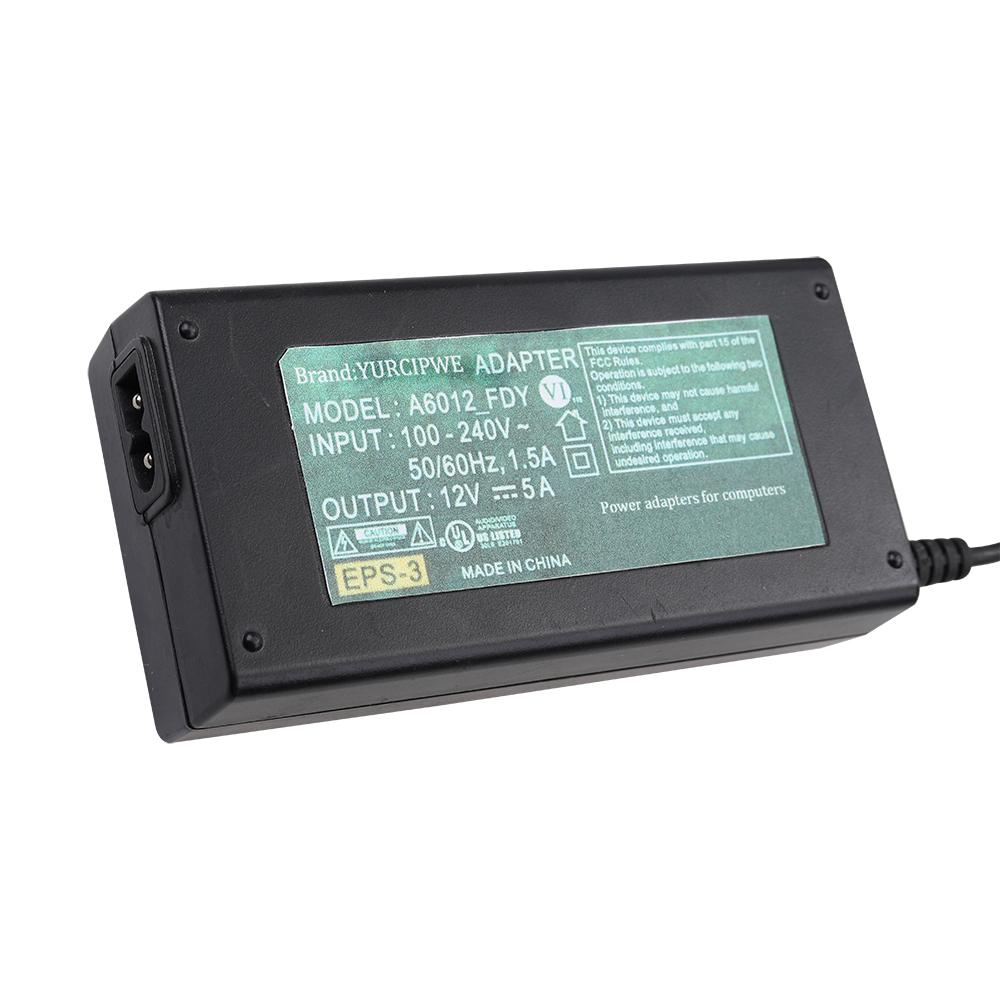 YURCIPWE 12V5A Power adapters for computers monitor power supply line by hard disk.