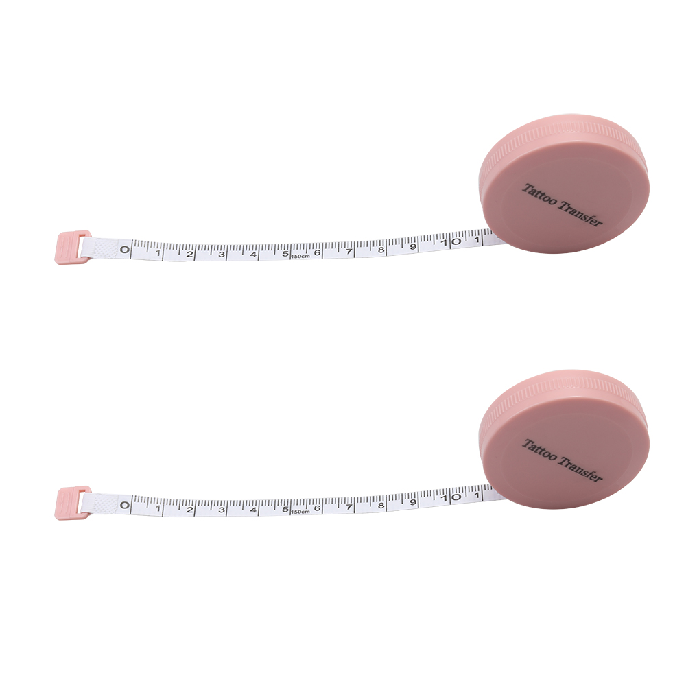 Tattoo Transfer Tape Measures, 60-Inch 1.5 Meter Mini Portable Retractable PU leather measuring tape.