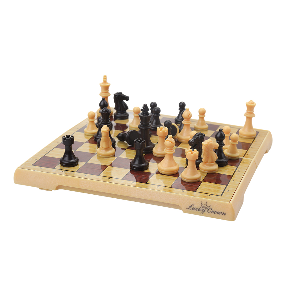 LUCKY CROWN Chess Game, Foldable Board, Magnetic, Portable, Travel Set,Suitable for Kids and adults.