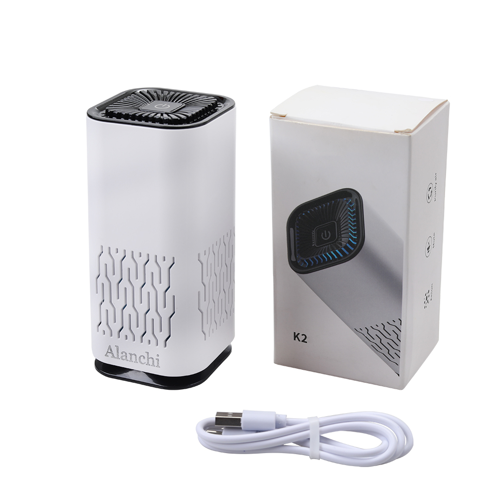 Alanchi Air Purifier,Air purifying apparatus and machines with 300W negative ion sterilization technology and HEPA filter + activated carbon filtration system For cars,homes, offices, hotels.White, 1-Pack